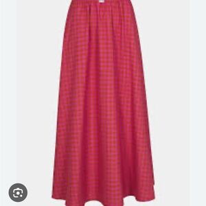 SOLD OUT - DREAM SKIRT IN ANTHURIUM GINGHAM